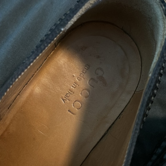 🖤 GUCCI 🖤 🇮🇹 Authentic Double Monk Strap Brogue Black Leather Shoe Men 8.5 9 - Picture 11 of 15